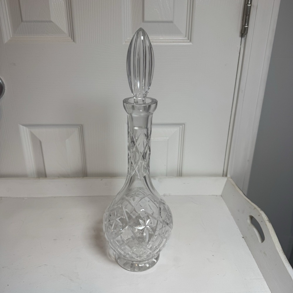 Vintage‎ Embellished CRYSTAL DECANTER Nice Condition Retro Antique